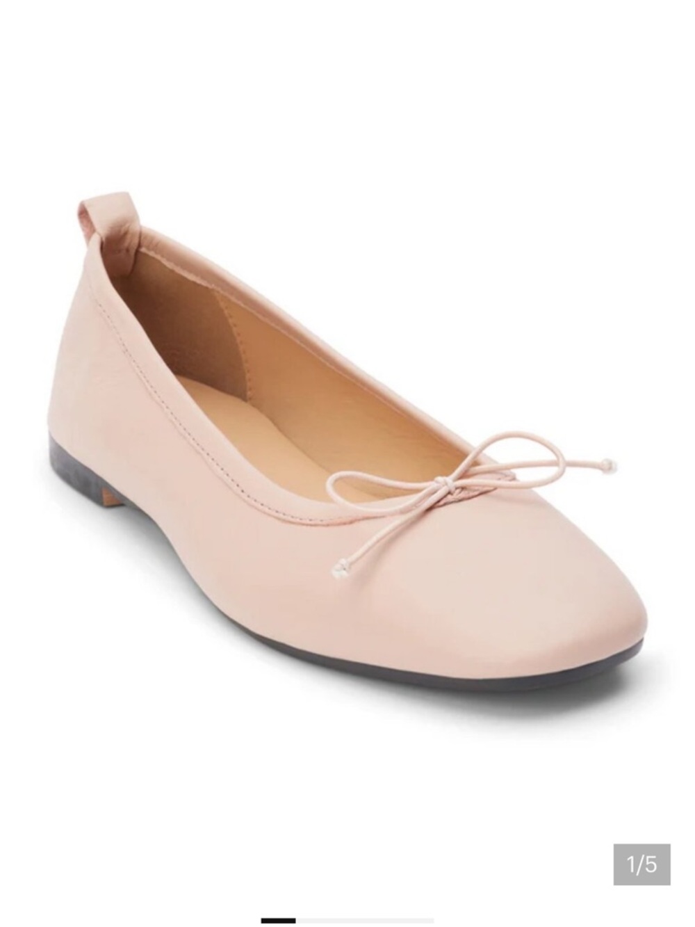 NWT Matisse Coconut Nikki Leather Ballet Flat -Nude